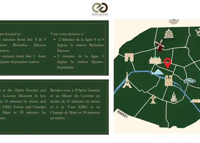 Apartment 43#opera # Grand Boulevards # 4bedrooms # 02 # Ac